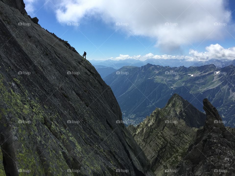 Topping out of the climb