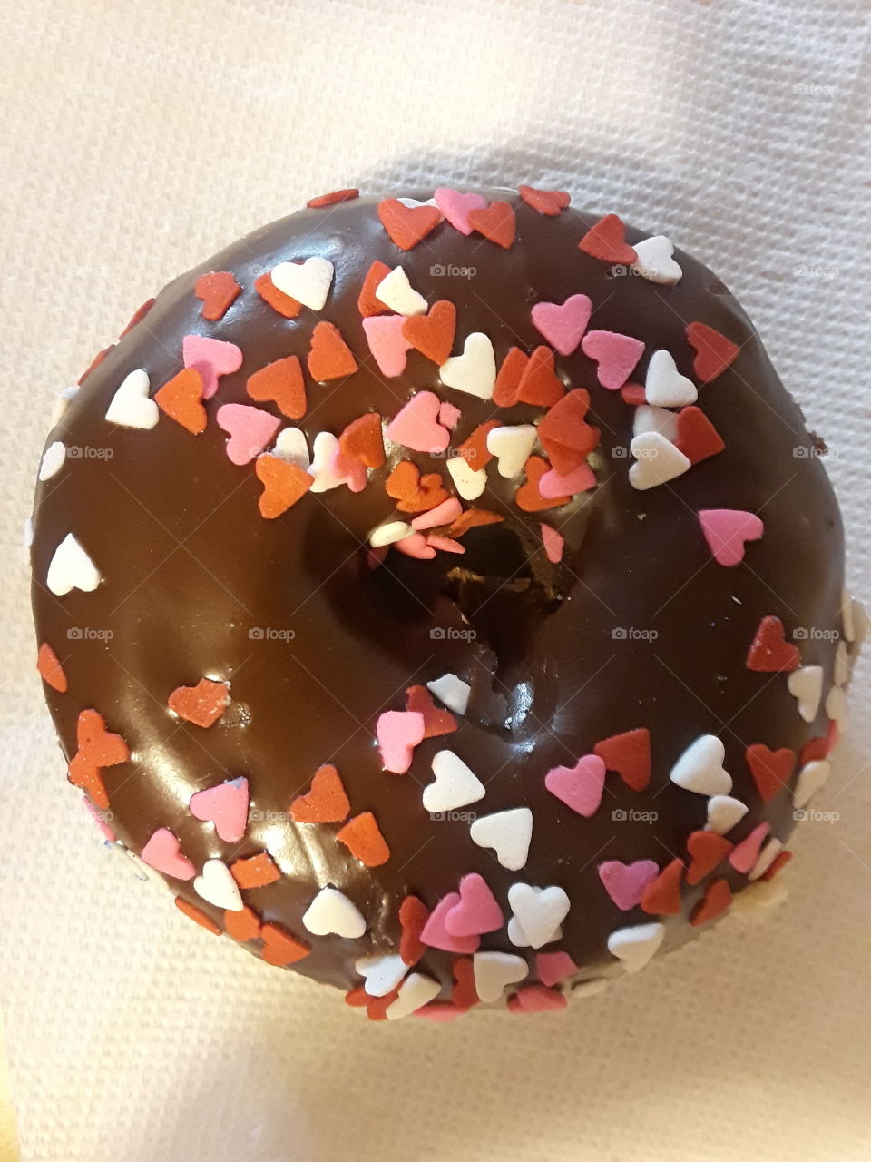 Chocolate Heart Donut Valentine's Treat