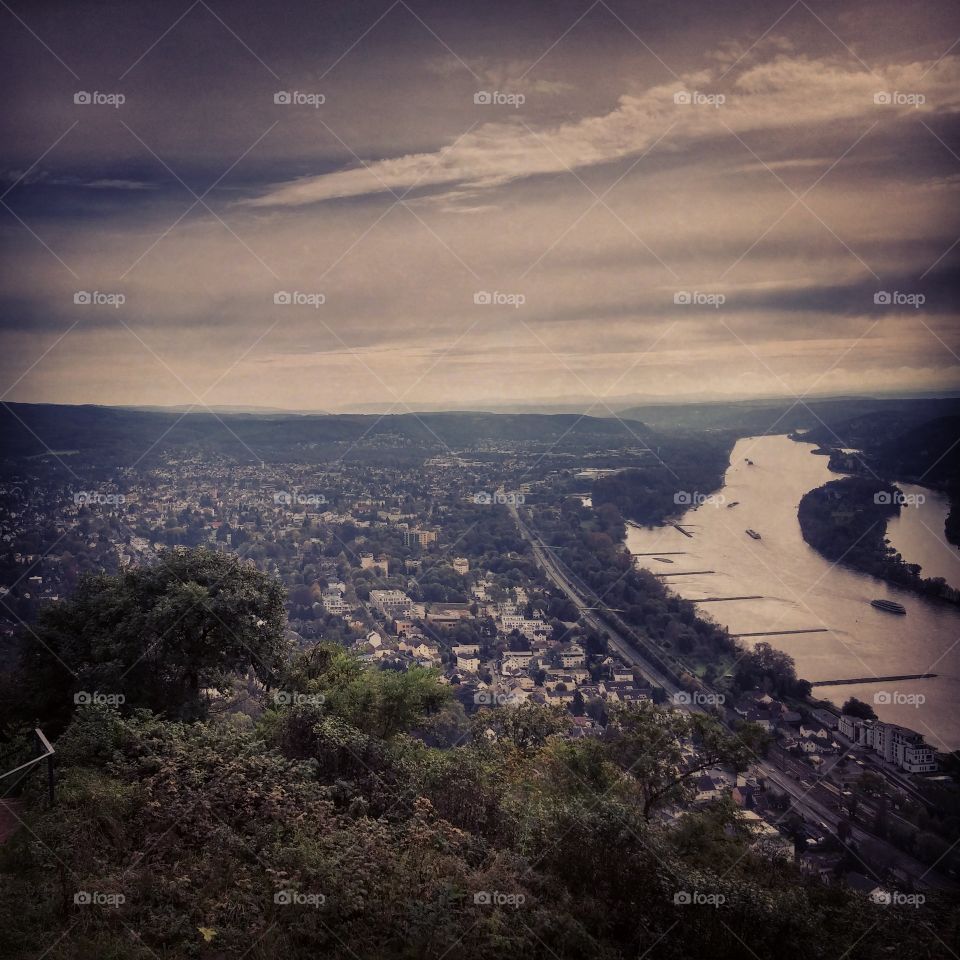 View from the drachenfels. Taken at the top of the Drachenfels, Germany