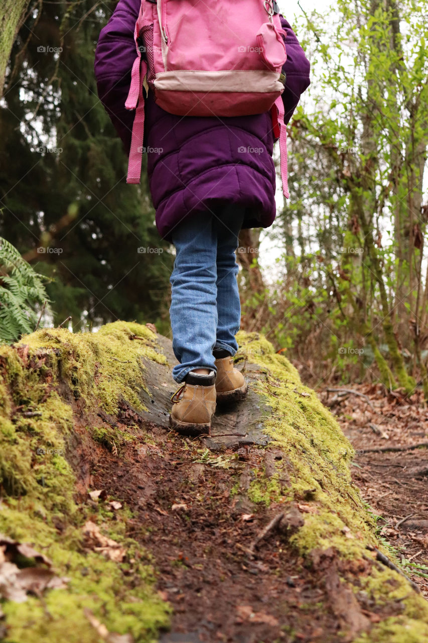 Hiking in the forest