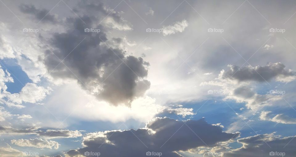 Rays of Sun in the clouds