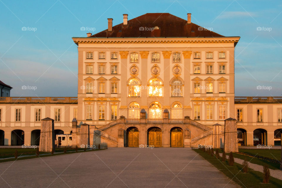 Schloss Nymphenburg at sunset