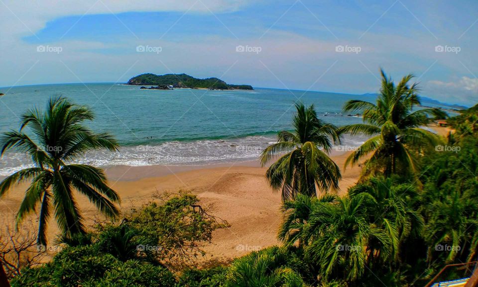 Scenic view of ixtapa mexico