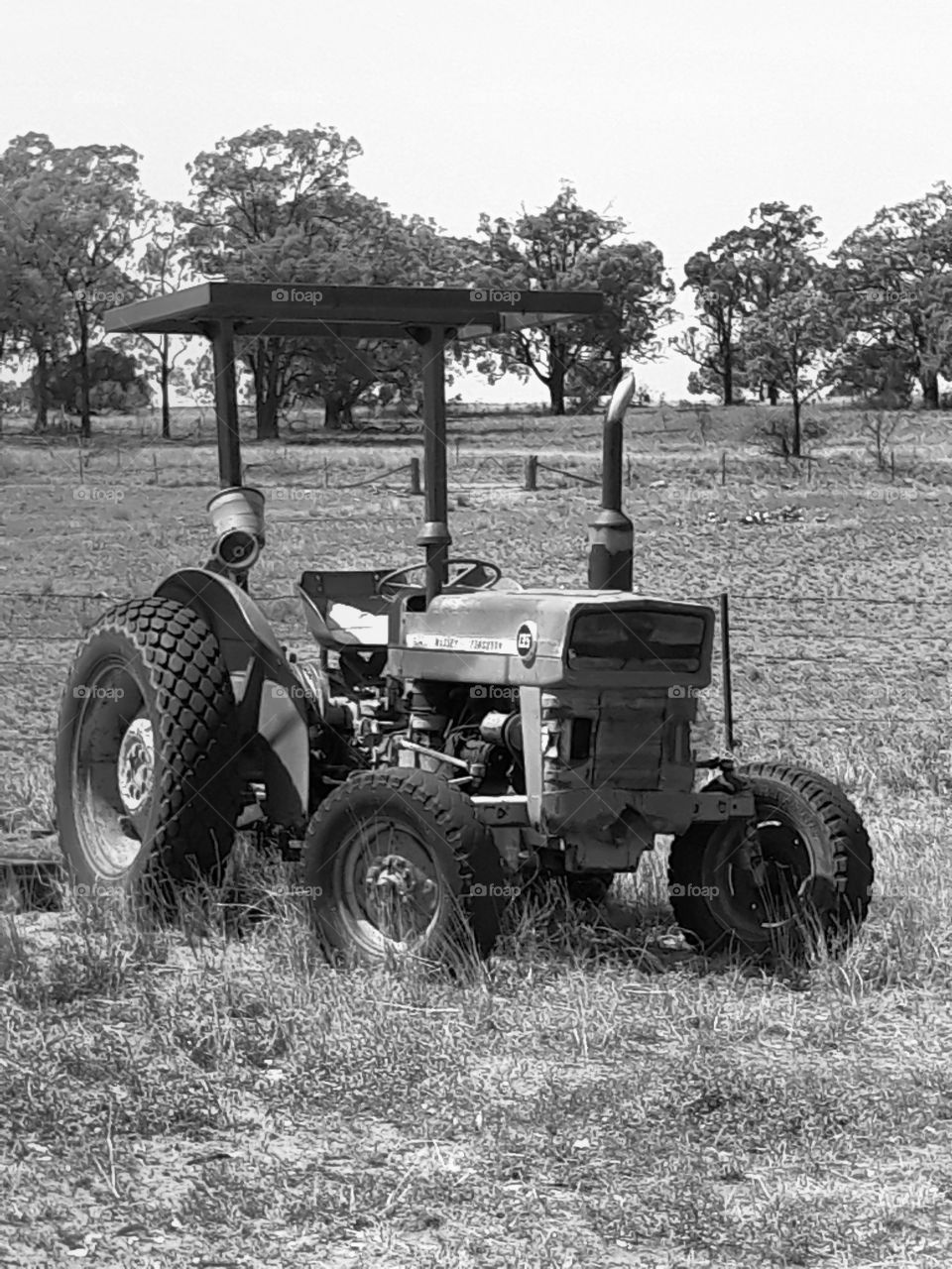 An old farm tractor