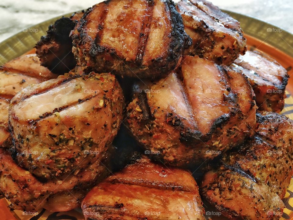 Grilled Pork Chops. Pork Chops Fresh Off The Barbecue
