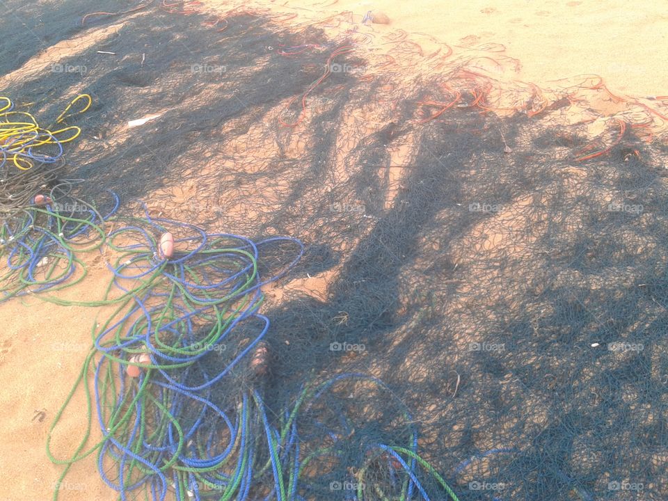 beach side fishing net