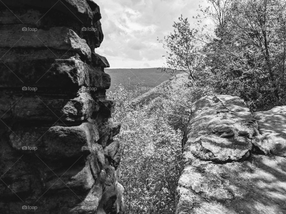 Baughman Rock in Ohiopyle State Park Pennsylvania