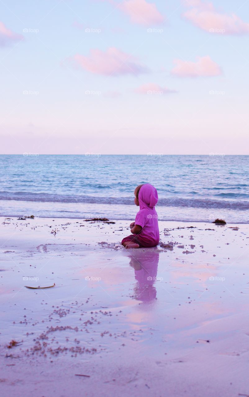 Beautiful baby enjoying an amazing view