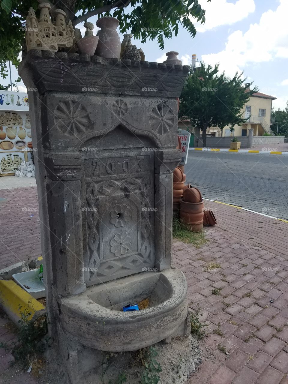 very old water fountain in Cappadocia Turkey