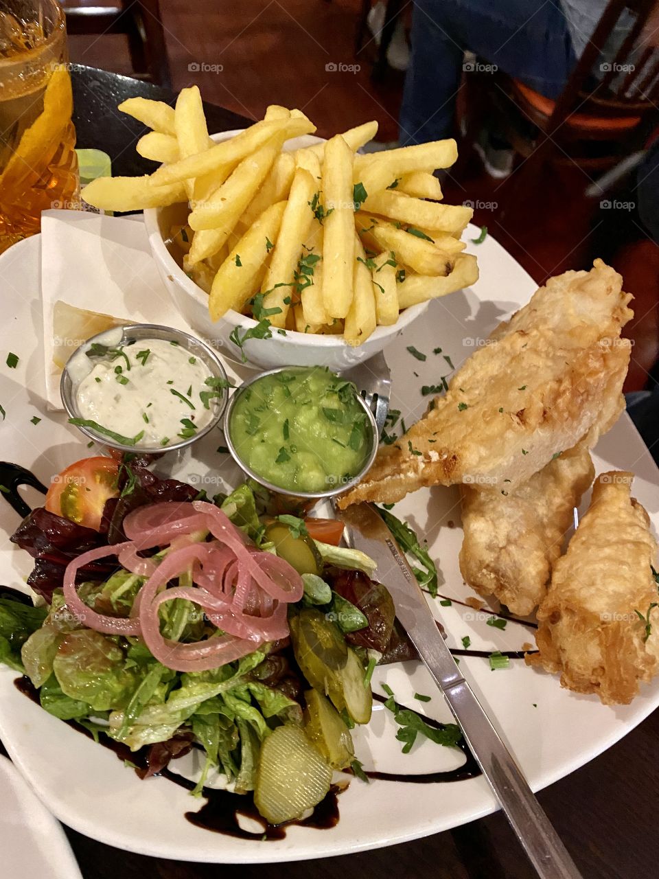 Chips and fish in Dublin 