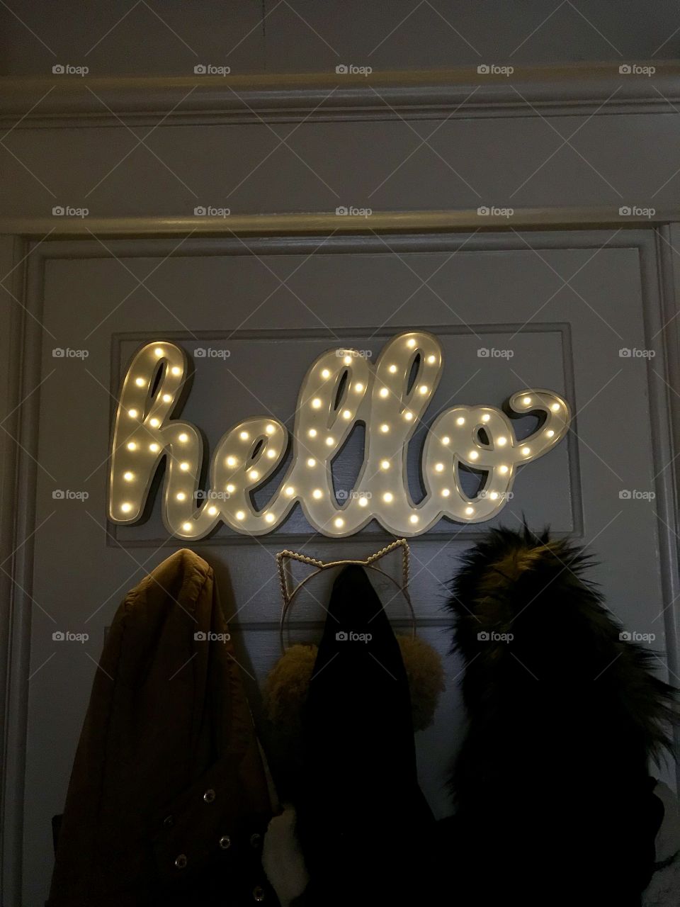 Hello light sign