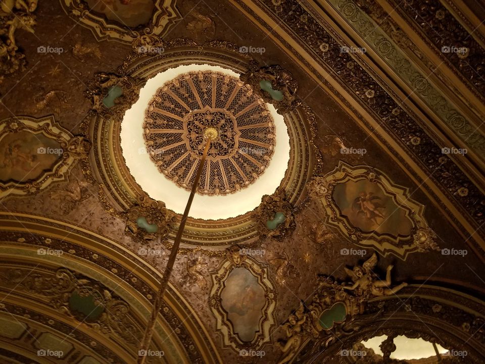 The Arvest Bank Theatre at The Midland, Kansas City, MO, USA on October 15, 2017 architecture ceiling beautiful