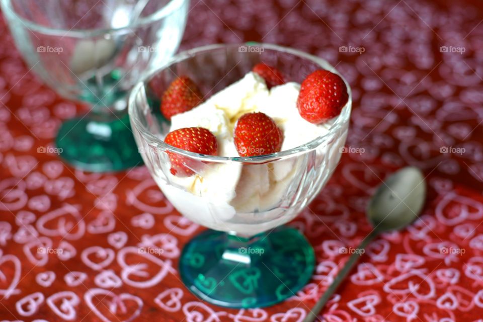 Ice cream in glass