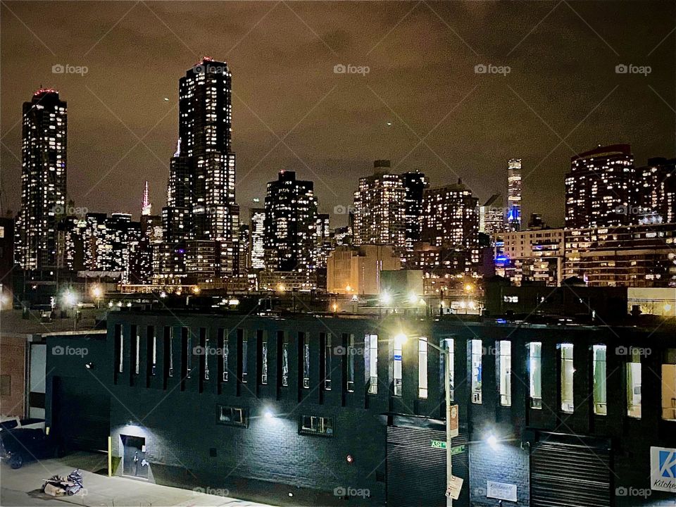 A view of the „Esst River“ at „Newtown Creek“ from the „Greenpoint“, Bklyn side of the bridge onto „Long Island City“, Queens where our boat, the „Salvation“ is waiting for us every day to return home. 2023. Hypnotic Productions