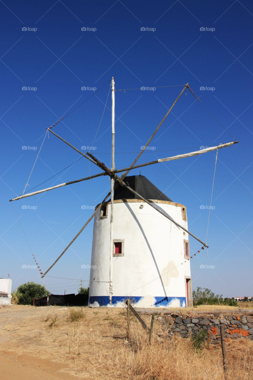 Windmill in Evora in Portugal