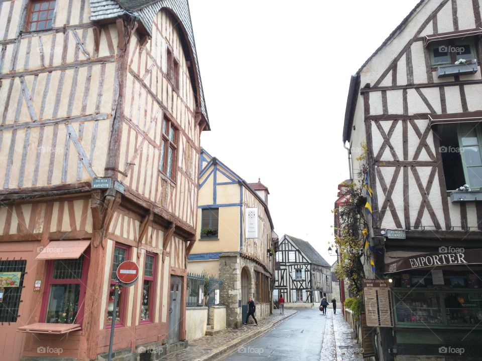 Old French timber houses