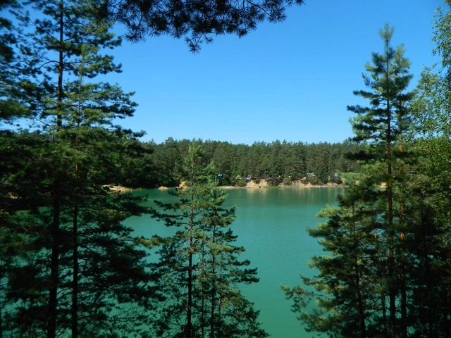 the beauty of a flooded quarry