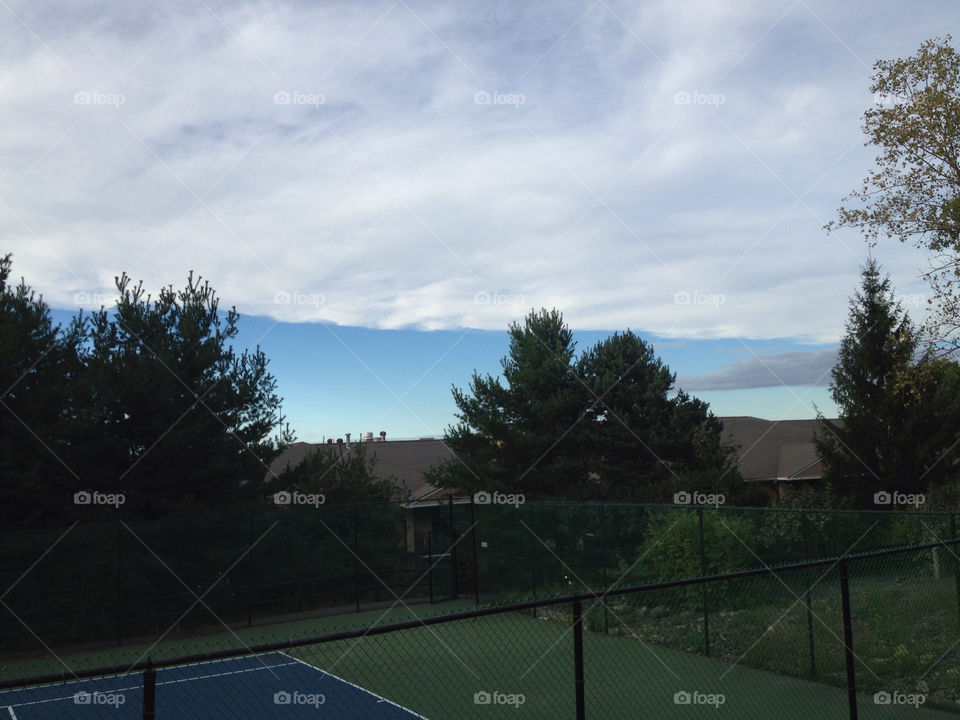 sky clouds trees tennis by jmh