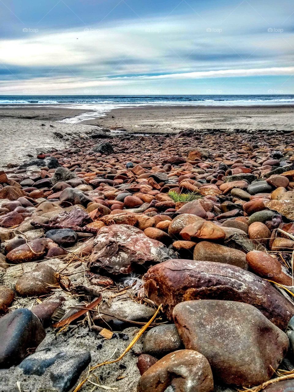 Colorful Rocks on Beach "Rock & Roll"