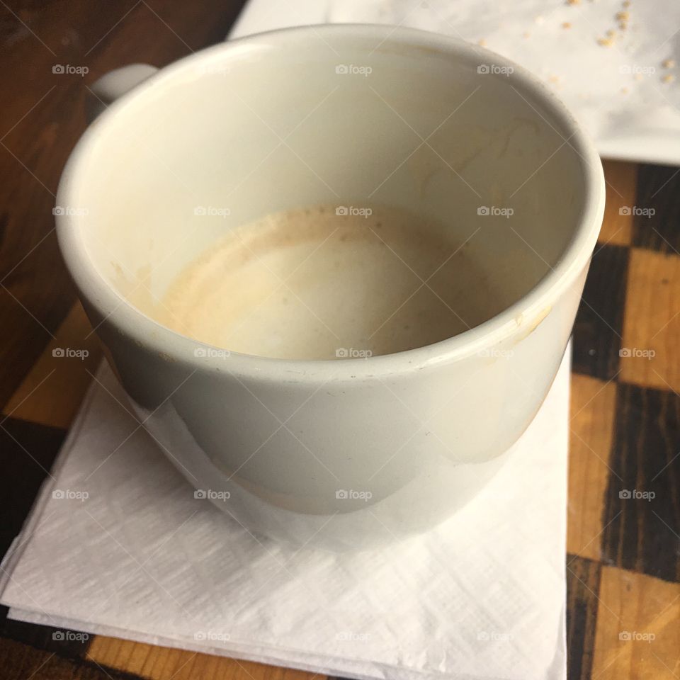 Chai latte in white mug