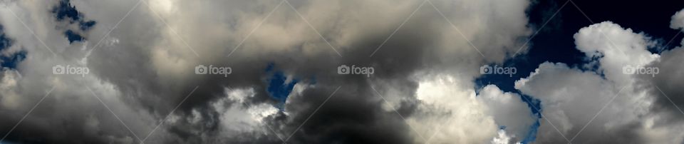 panoramic storm cloud view