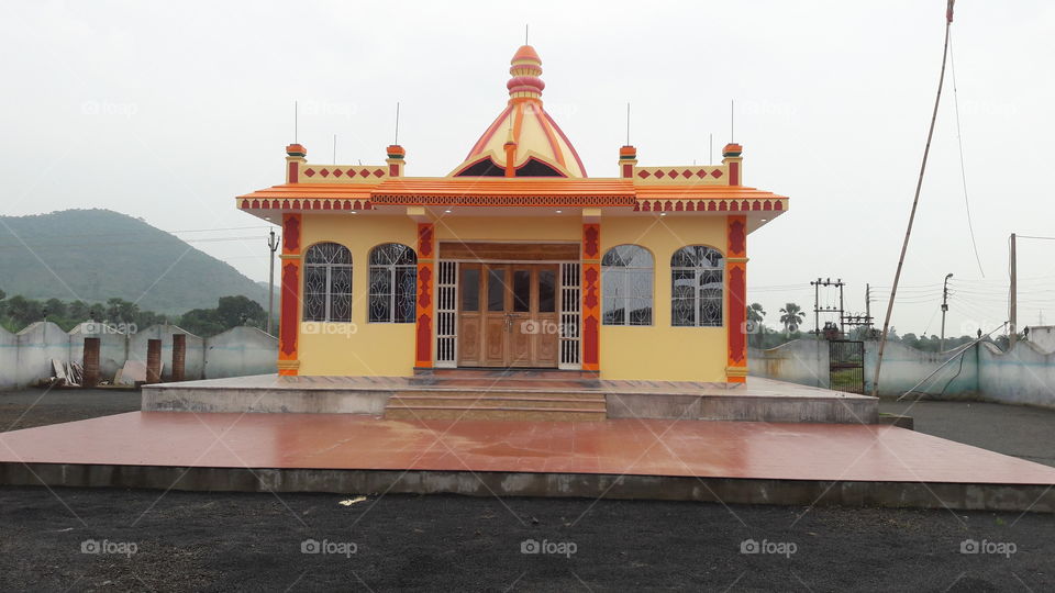 The temple of goddes Kali is very beautiful in the village.