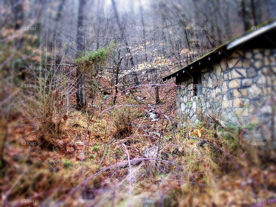 brick building on the mountains side