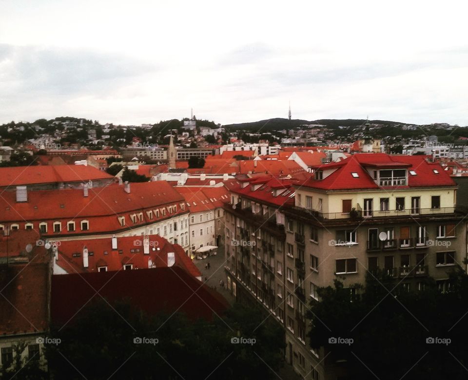 Red rooftops in Bratislava