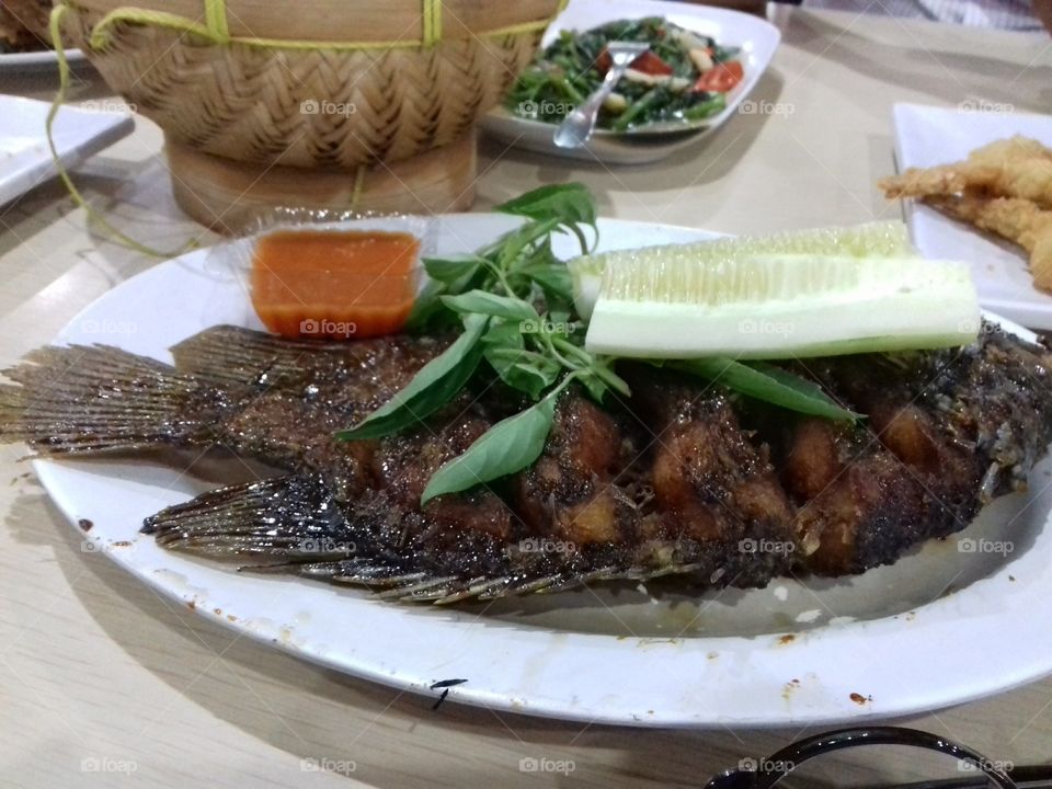 delicious fish and sambal