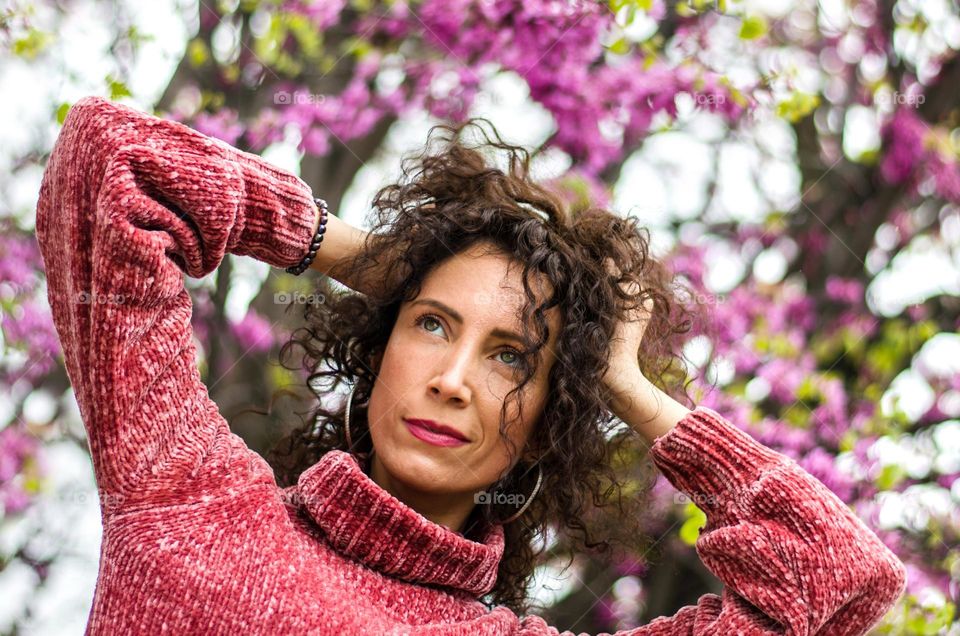 Woman with beautiful natural hair