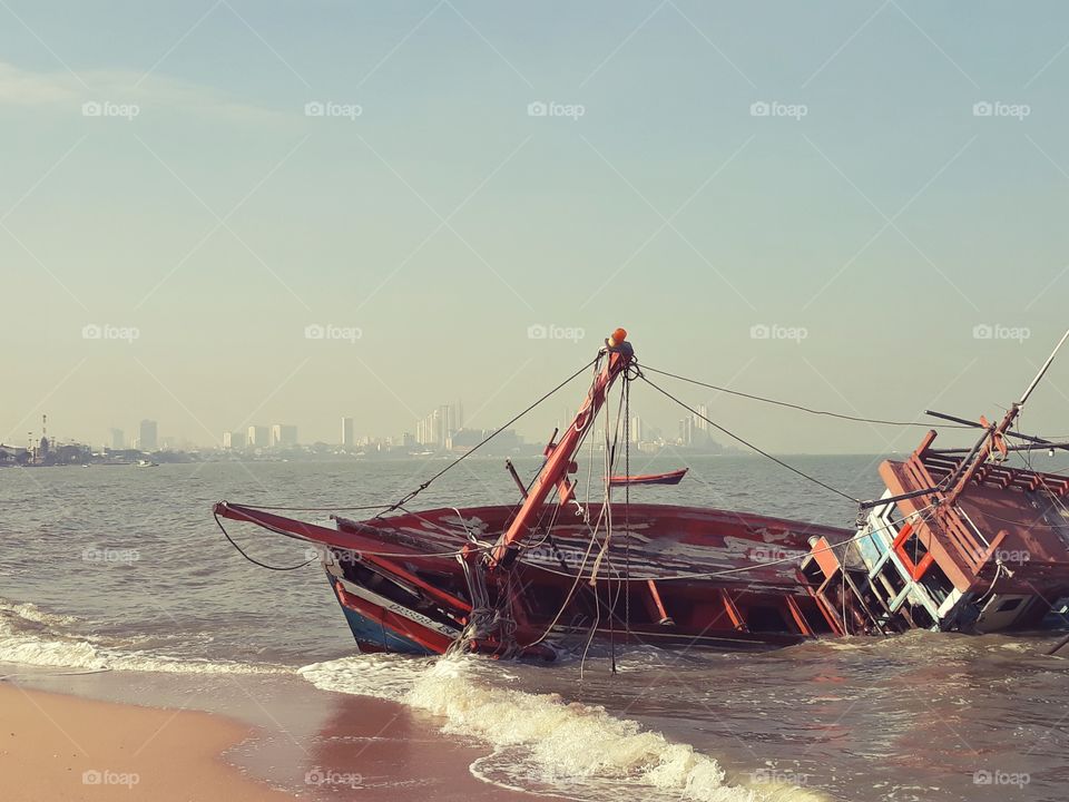 Capsized Boat