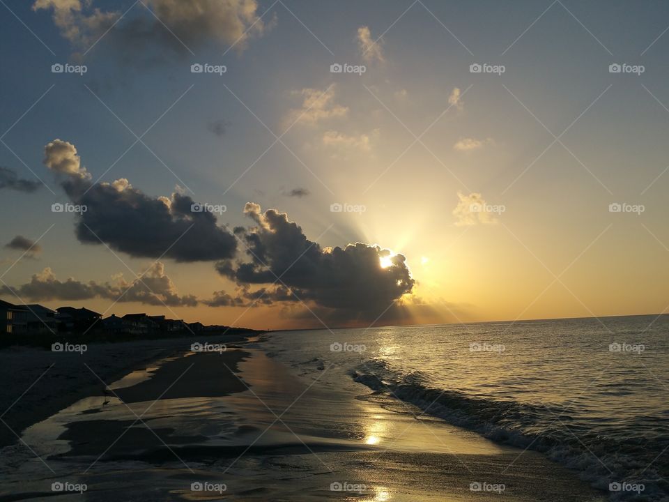 Rays of light in the Skies of Saint George Island, Florida