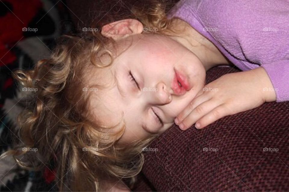 Cute little girl sleeping