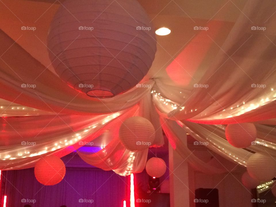 Lanterns and Lights. Wedding decor abstract 