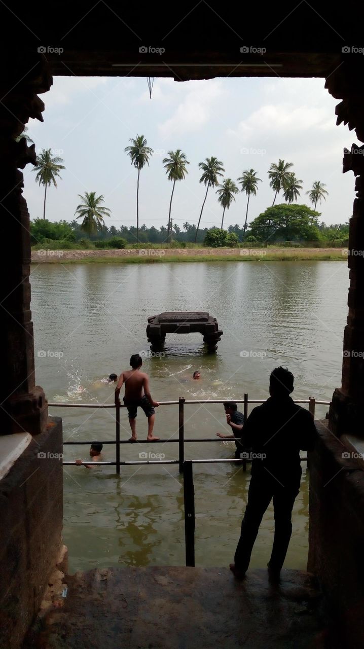 The  ancient Temple's lake