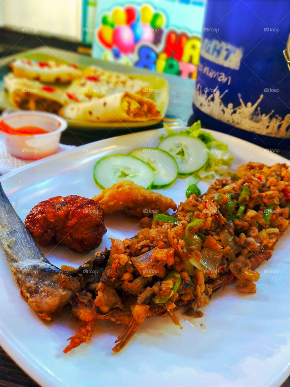 grilled fish with flavored spices oo the top🤤🤤