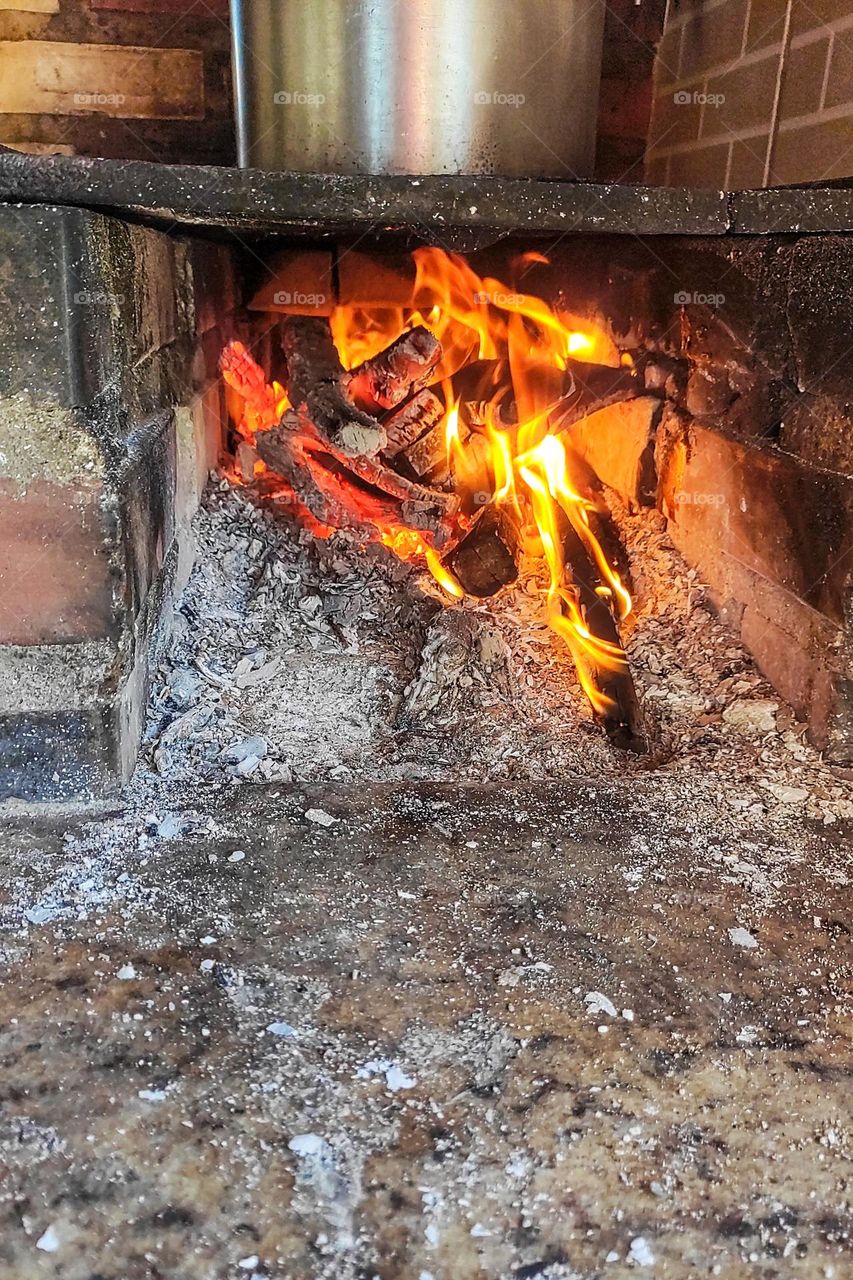 wood burning stove