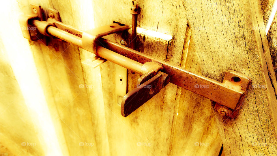 Fechadura de portão, imagem suave.