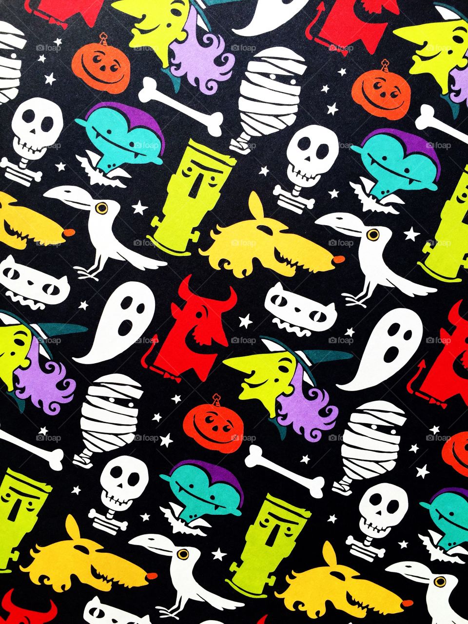 Background image. And assortment of Halloween graphics perfect for a background pattern or texture.