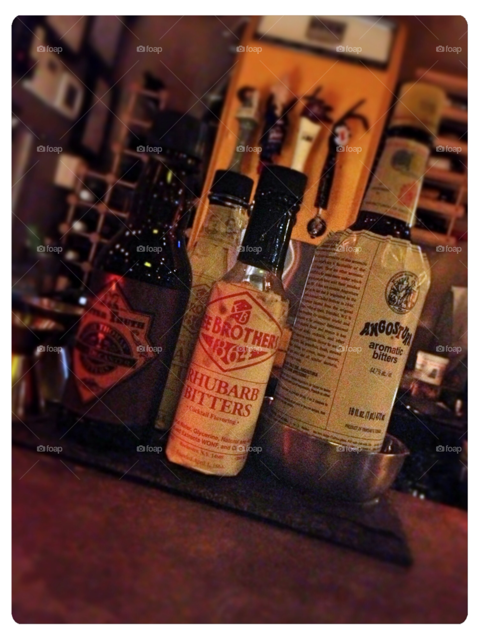 city bar bottles rhubarb by squishypie