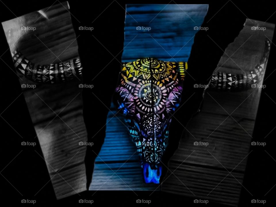 Astrazione a colori e bianco e nero