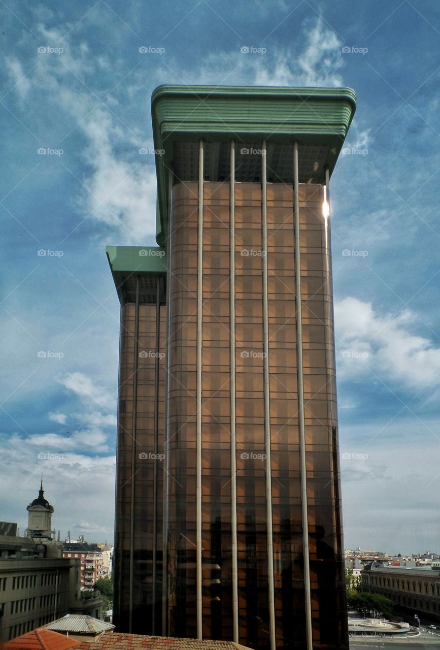 Colon Towers. Visiting another Lamela building, Madrid, Spain