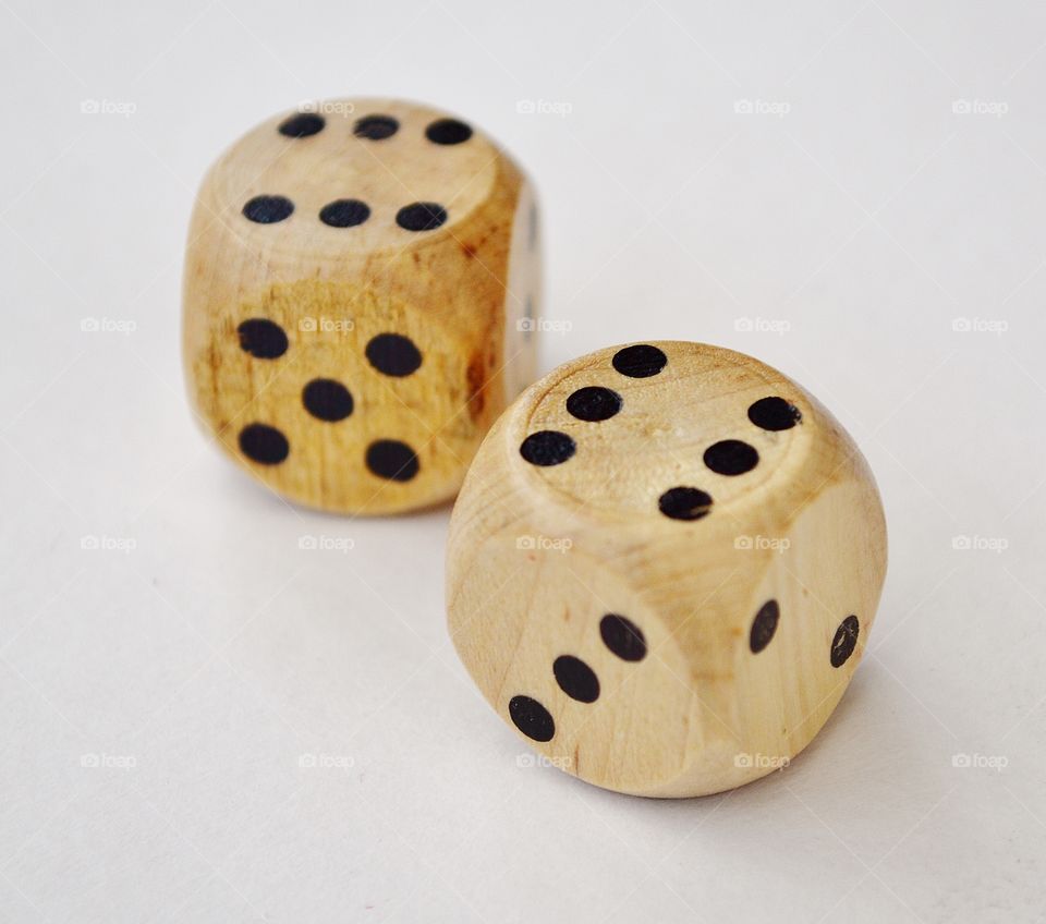 Two dice showing a double six. 
