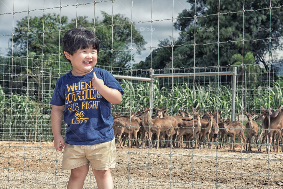 Portrait of a smiling asian boy