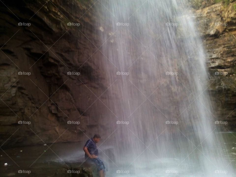 a beautiful waterfall in chitrakoot