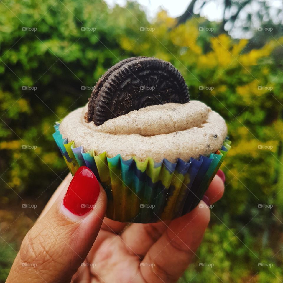 Oreo cookie cupcake
