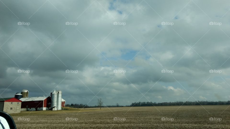 Agriculture, Farm, Landscape, Sky, Field