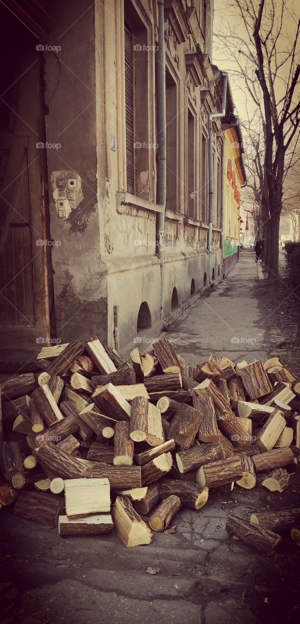 No Person, Wood, Old, Street, Building