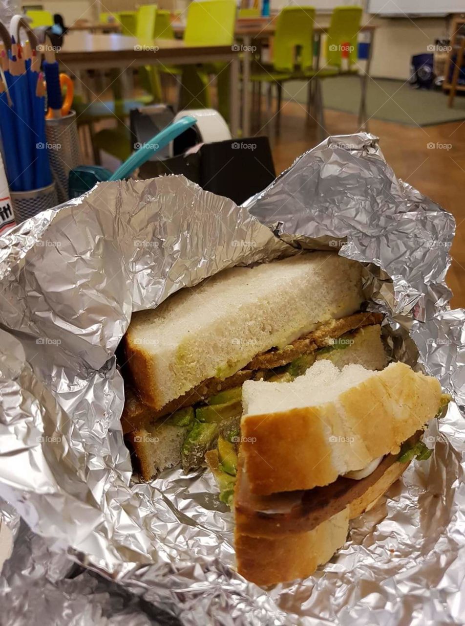 Big, veggie sandwich - lunch break