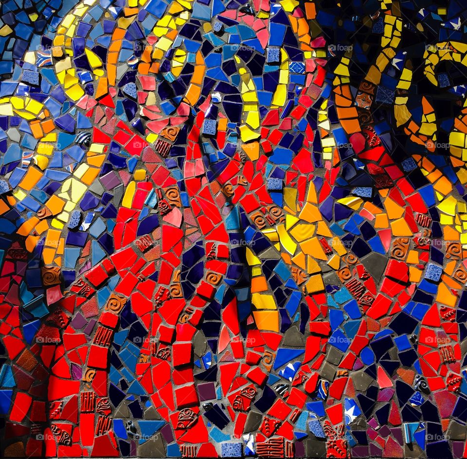 Background of mosaic tiles